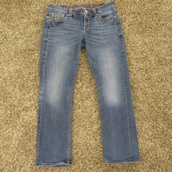 Rock Revival Jeans Women's 30 Vivian Easy Straight Stretch Denim - Picture 1 of 10